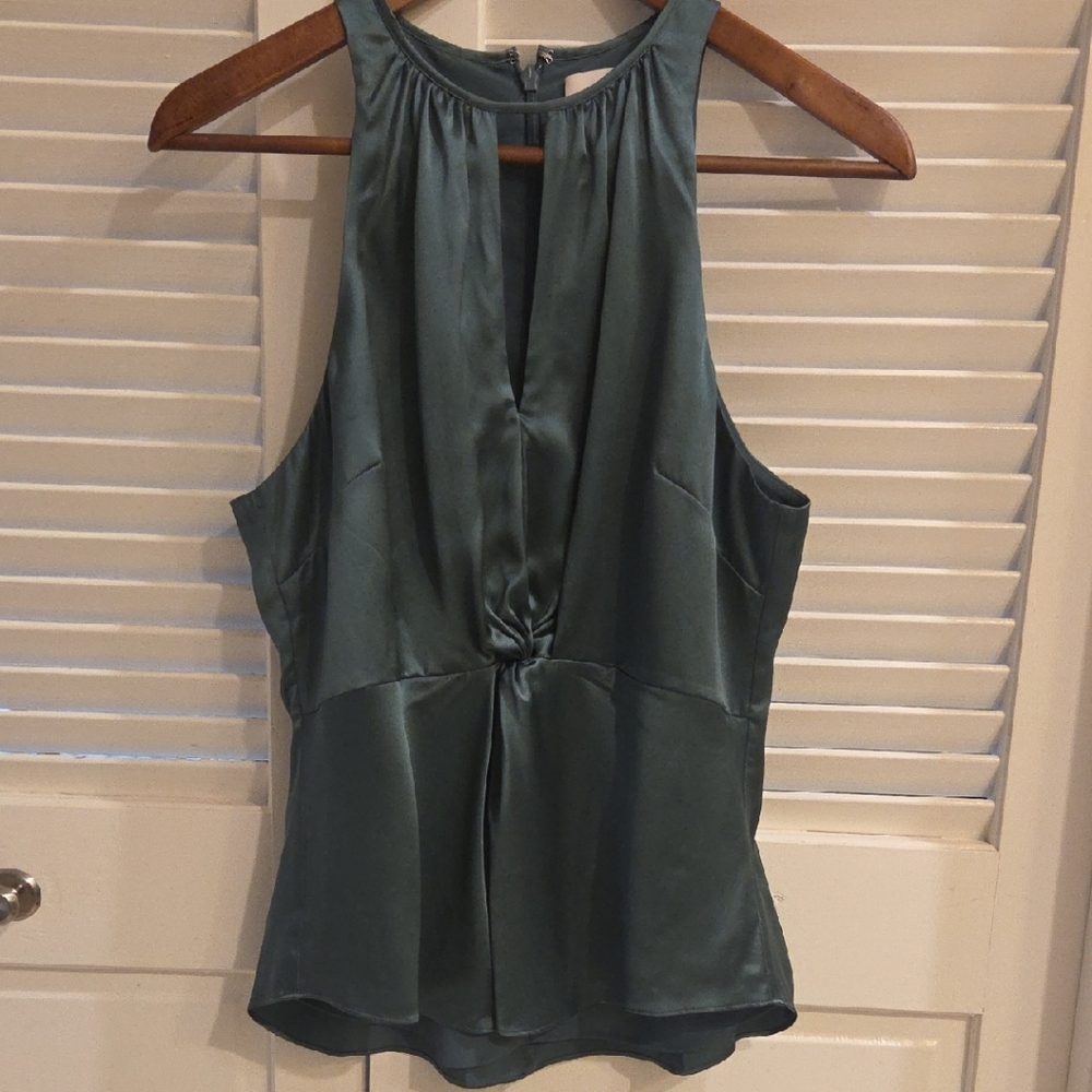 Elegant Green Sleeveless Top